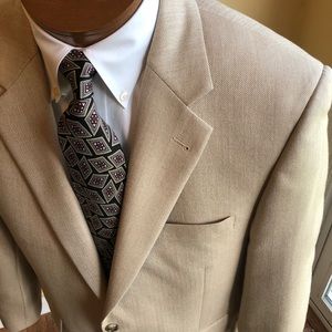 Jos. A Bank Silk & Camelhair Harris Tweed Coat 42R